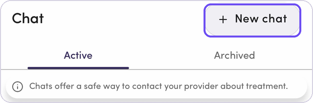 The New chat button on the Chat screen